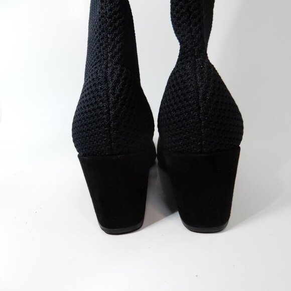 EILEEN FISHER Kasana Tall Wedge Stretch Knit Socks Boots Size 6 Black NEW - Picture 7 of 10